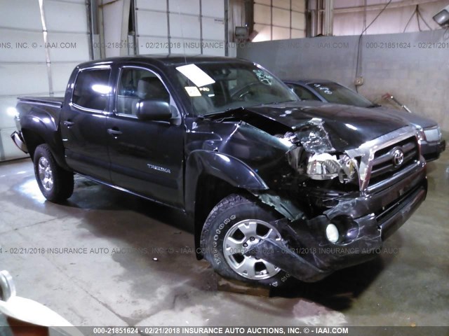 5TELU42N58Z569150 - 2008 TOYOTA TACOMA DOUBLE CAB BLACK photo 1