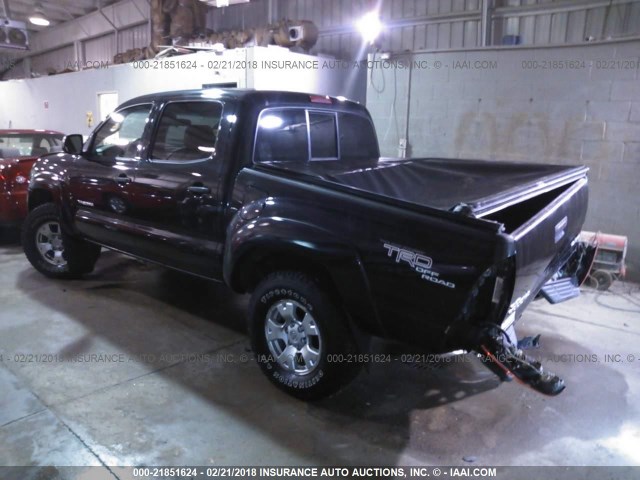 5TELU42N58Z569150 - 2008 TOYOTA TACOMA DOUBLE CAB შავი ფოტო 3