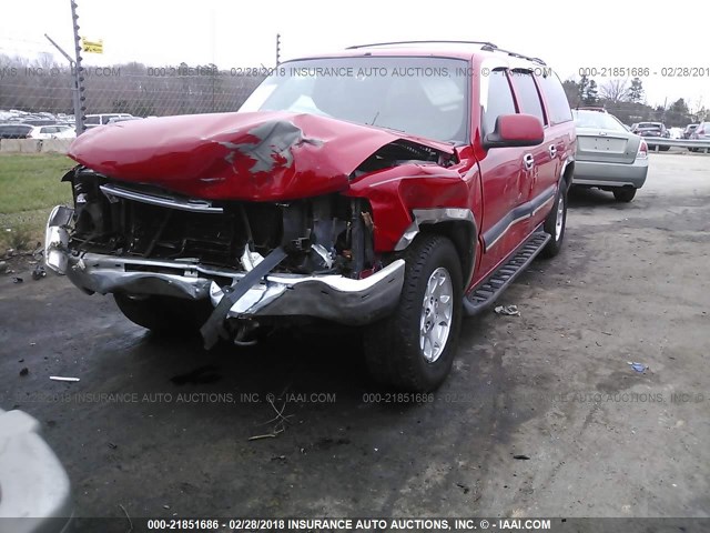 3GNEC16T21G253913 - 2001 CHEVROLET SUBURBAN C1500 RED photo 2