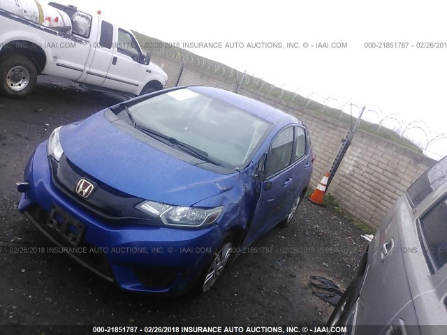 3HGGK5G58FM743780 - 2015 HONDA FIT LX BLUE photo 2