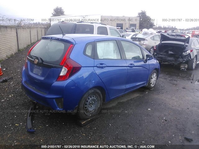 3HGGK5G58FM743780 - 2015 HONDA FIT LX BLUE photo 4