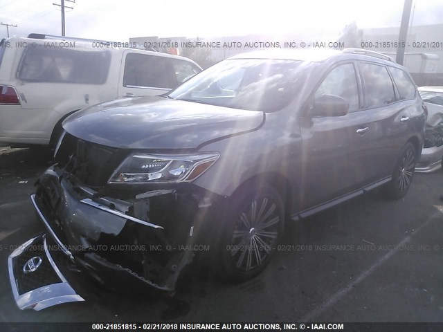 5N1AR2MM4FC698599 - 2015 NISSAN PATHFINDER S/SV/SL/PLATINUM 灰色 照片 2