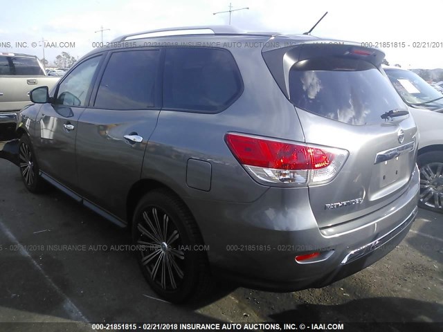 5N1AR2MM4FC698599 - 2015 NISSAN PATHFINDER S/SV/SL/PLATINUM 灰色 照片 3