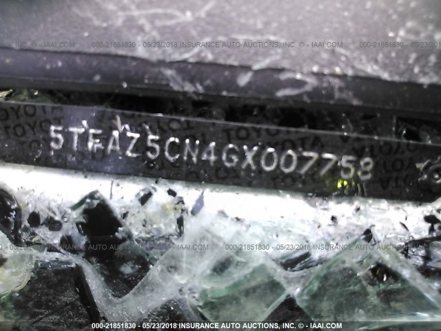 5TFAZ5CN4GX007758 - 2016 TOYOTA TACOMA DBL CAB/SR5/TRD SPORT/OR WHITE photo 9