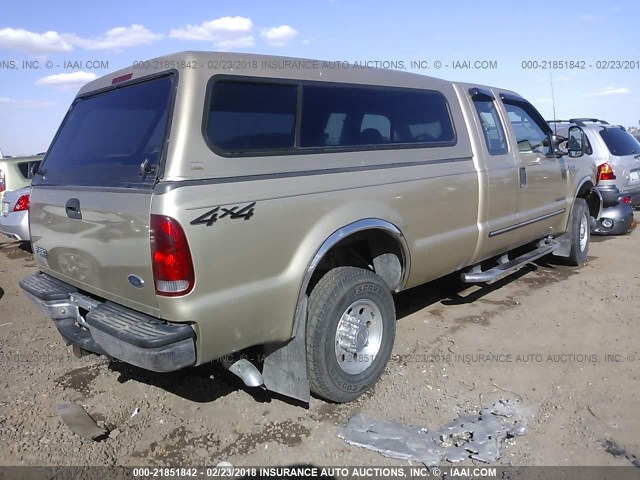 3FTNX21F0YMA56657 - 2000 FORD F250 SUPER DUTY GOLD photo 4