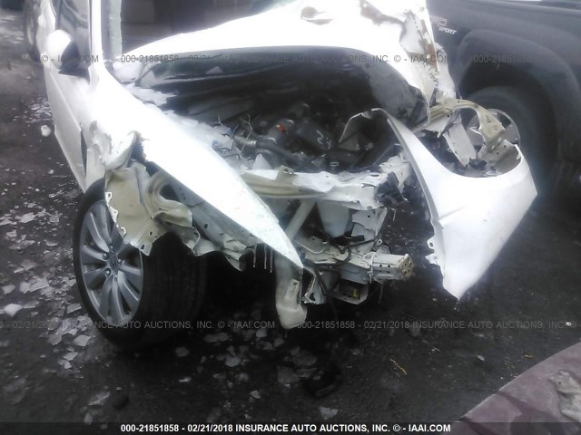 1HGCP2F8XBA011894 - 2011 HONDA ACCORD EXL WHITE photo 6