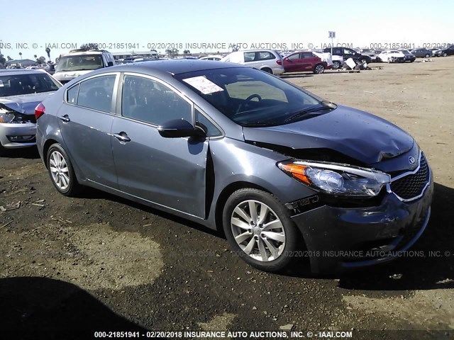 KNAFX4A62G5507198 - 2016 KIA FORTE LX GRAY photo 1