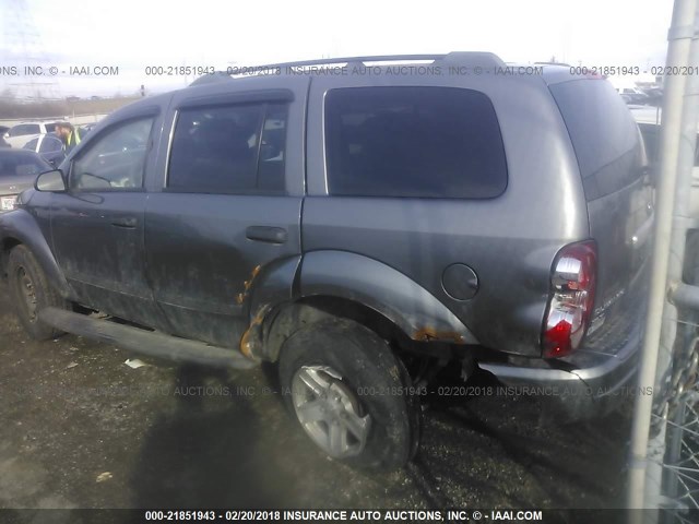 1D4HB48N86F156879 - 2006 DODGE DURANGO SLT GRAY photo 3