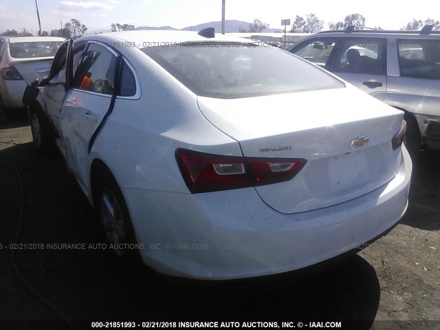 1G1ZC5ST7JF178529 - 2018 CHEVROLET MALIBU LS თეთრი ფოტო 3