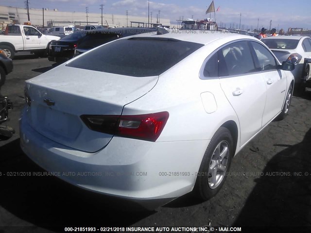1G1ZC5ST7JF178529 - 2018 CHEVROLET MALIBU LS თეთრი ფოტო 4