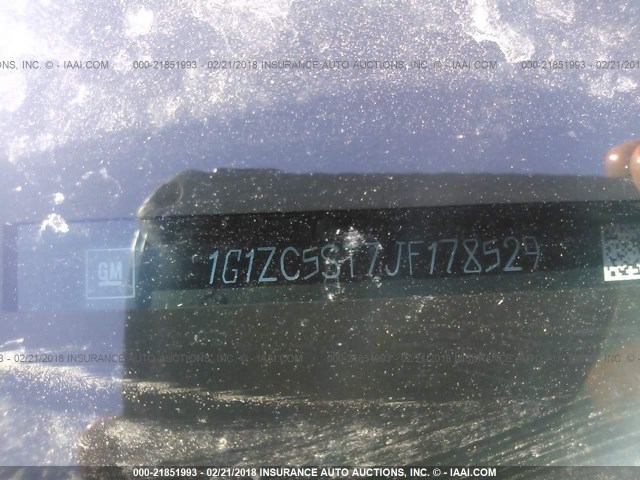 1G1ZC5ST7JF178529 - 2018 CHEVROLET MALIBU LS თეთრი ფოტო 9