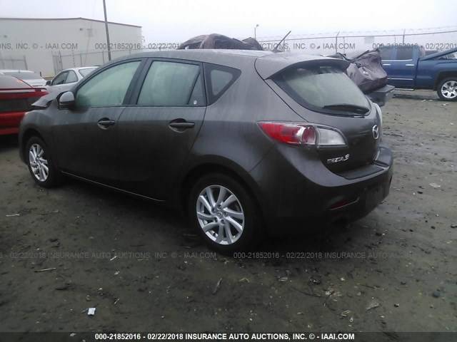 JM1BL1L76C1696991 - 2012 MAZDA 3 I GRAY photo 3