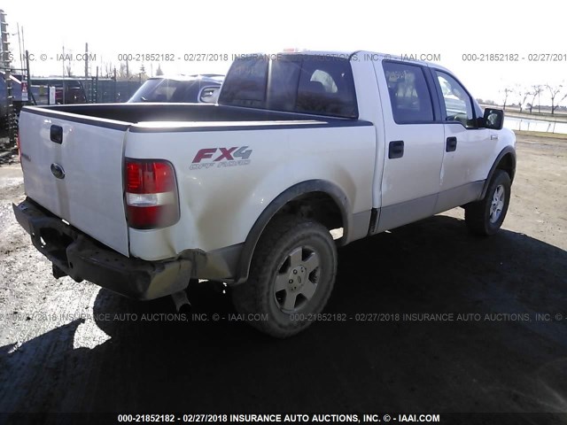 1FTPW14514KC05569 - 2004 FORD F150 SUPERCREW WHITE photo 4