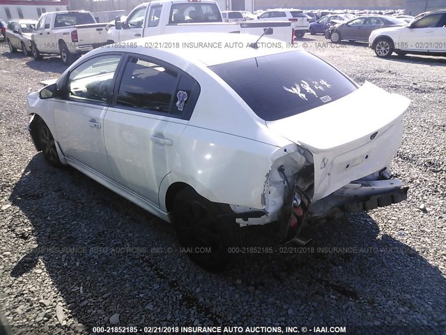 3N1AB6APXCL712622 - 2012 NISSAN SENTRA 2.0/2.0S/SR/2.0SL WHITE photo 3