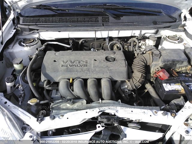 2T1KR32E67C643591 - 2007 TOYOTA COROLLA MATRIX XR WHITE photo 10