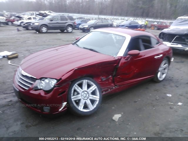 1C3LN69L38X074762 - 2008 CHRYSLER CROSSFIRE LIMITED RED photo 2