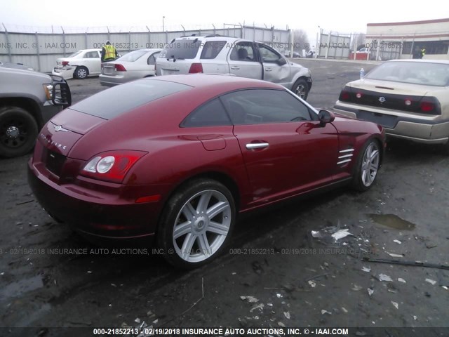 1C3LN69L38X074762 - 2008 CHRYSLER CROSSFIRE LIMITED RED photo 4