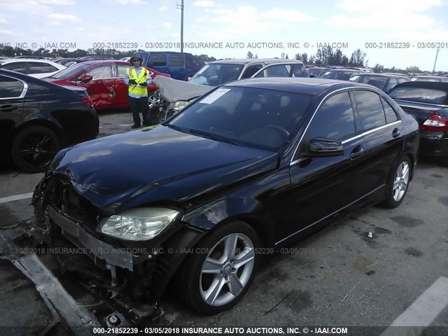 WDDGF8BB1AR131256 - 2010 MERCEDES-BENZ C 300 4MATIC BLACK photo 2