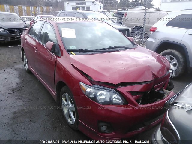 2T1BU4EE6CC826290 - 2012 TOYOTA COROLLA S/LE RED photo 1