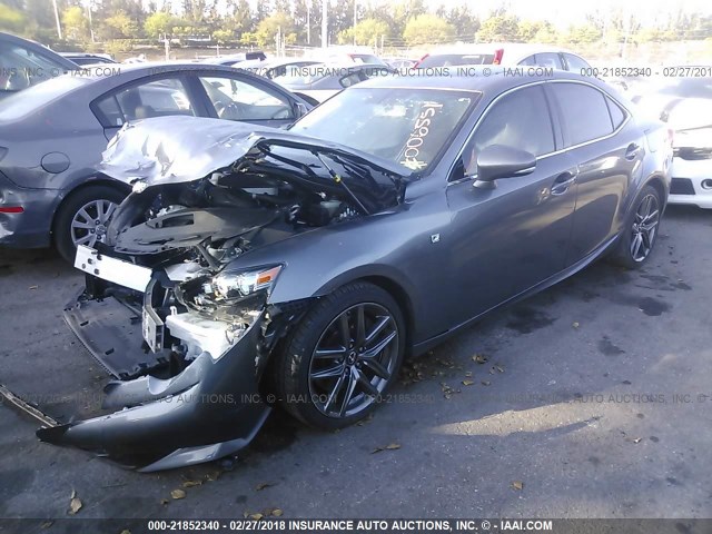 JTHBA1D26G5006551 - 2016 LEXUS IS 200T GRAY photo 2