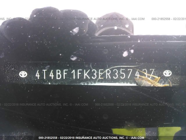 4T4BF1FK3ER357437 - 2014 TOYOTA CAMRY L/SE/LE/XLE 灰色 照片 9