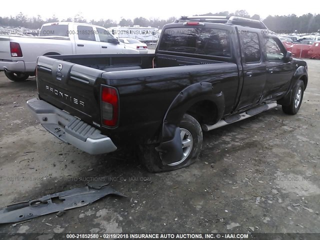 1N6ED29X73C443087 - 2003 NISSAN FRONTIER CREW CAB XE/CREW CAB SE BLACK photo 4