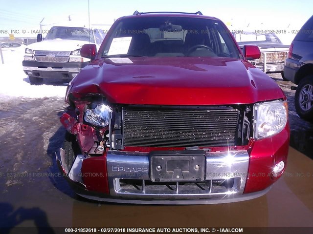 1FMCU9E78CKC05954 - 2012 FORD ESCAPE LIMITED RED photo 6