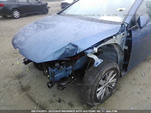 3VW817AU3FM071805 - 2015 VOLKSWAGEN GOLF BLUE photo 6