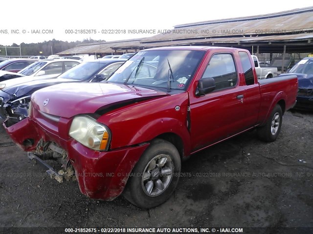 1N6DD26S02C377033 - 2002 NISSAN FRONTIER KING CAB XE RED photo 2
