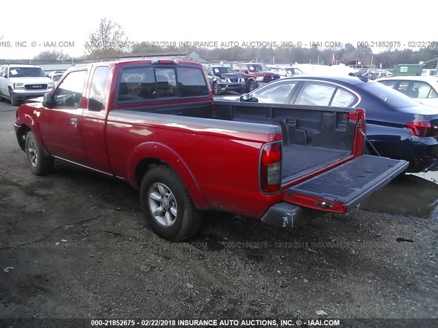 1N6DD26S02C377033 - 2002 NISSAN FRONTIER KING CAB XE RED photo 3
