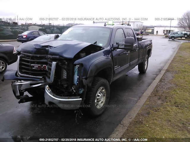 1GT4K0B6XAF112249 - 2010 GMC SIERRA K2500 SLE BLUE photo 2