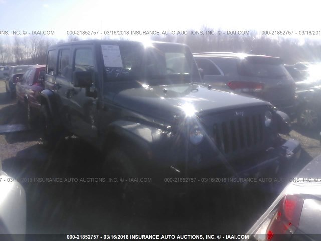 1C4HJWDG5EL159841 - 2014 JEEP WRANGLER UNLIMITE SPORT BLUE photo 1