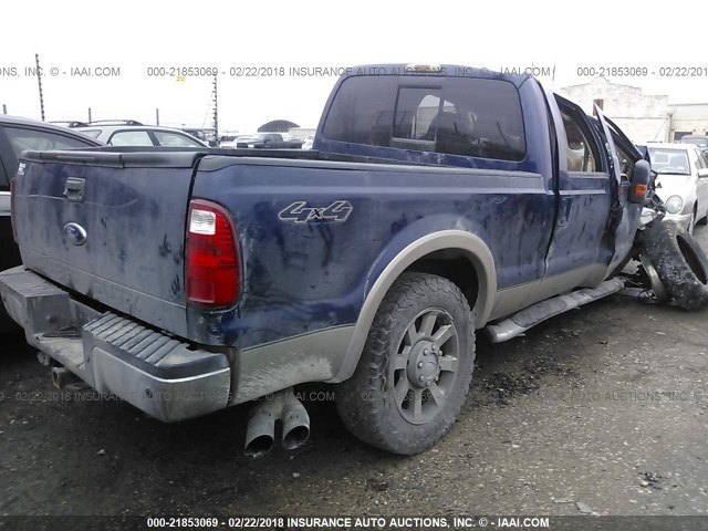 1FTSW2BR2AEA26764 - 2010 FORD F250 SUPER DUTY BLUE photo 4