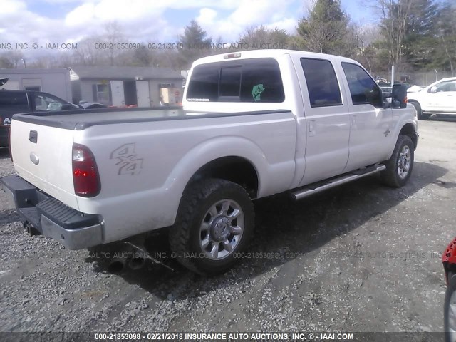 1FT7W2BT6BEC79850 - 2011 FORD F250 SUPER DUTY WHITE photo 4