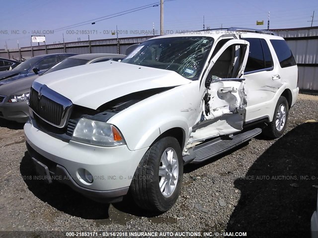 5LMEU68H54ZJ45021 - 2004 LINCOLN AVIATOR WHITE photo 2