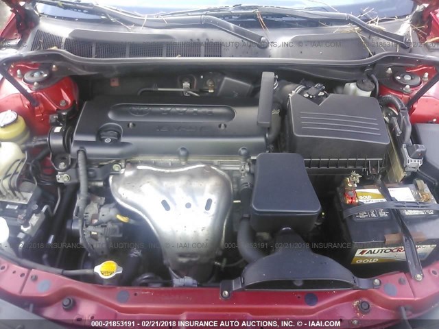 4T1BE46K29U398906 - 2009 TOYOTA CAMRY SE/LE/XLE 红色 照片 10