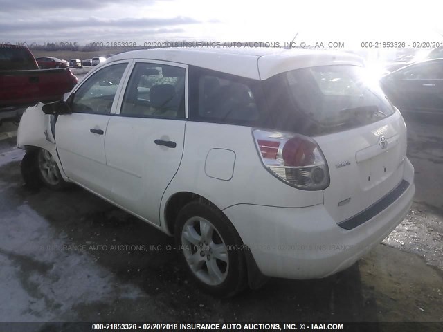 2T1KR32E45C390378 - 2005 TOYOTA COROLLA MATRIX XR WHITE photo 3