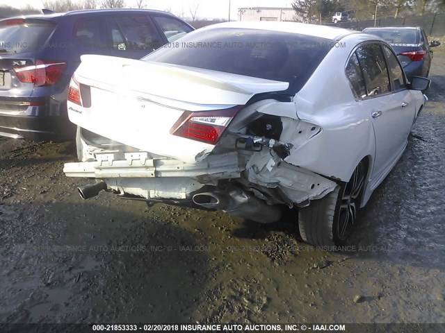 1HGCR2F53GA032478 - 2016 HONDA ACCORD SPORT 白色 照片 6