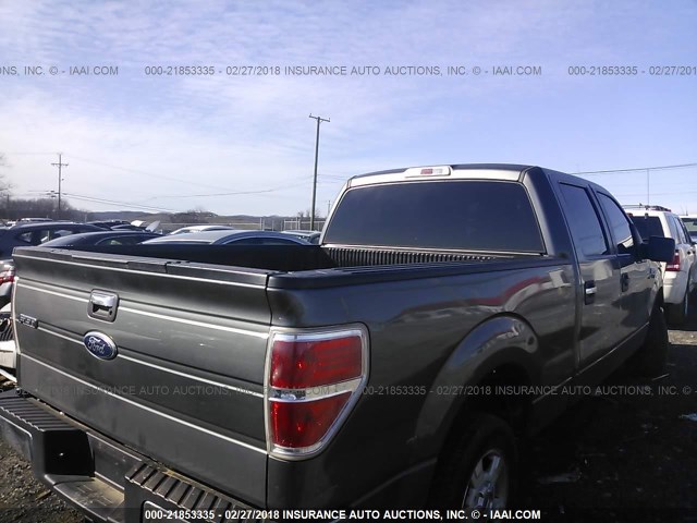 1FTFW1ET3BFC57171 - 2011 FORD F150 SUPERCREW GRAY photo 4