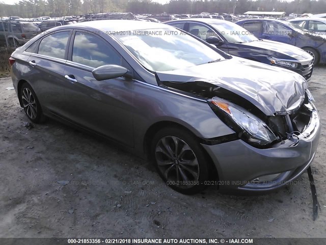 5NPEC4AB0DH789022 - 2013 HYUNDAI SONATA SE/LIMITED GRAY photo 1