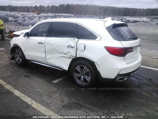 5FRYD3H34HB003065 - 2017 ACURA MDX WHITE photo 3