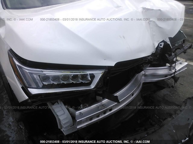 5FRYD3H34HB003065 - 2017 ACURA MDX WHITE photo 6