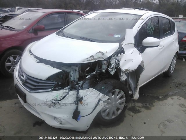 3N1CE2CP8GL386444 - 2016 NISSAN VERSA NOTE S/S PLUS/SV/SL/SR WHITE photo 2