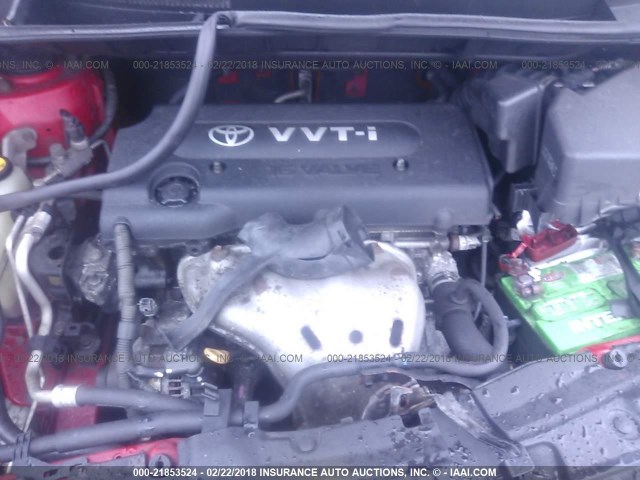 JTLKE50E191095957 - 2009 TOYOTA SCION XB RED photo 10
