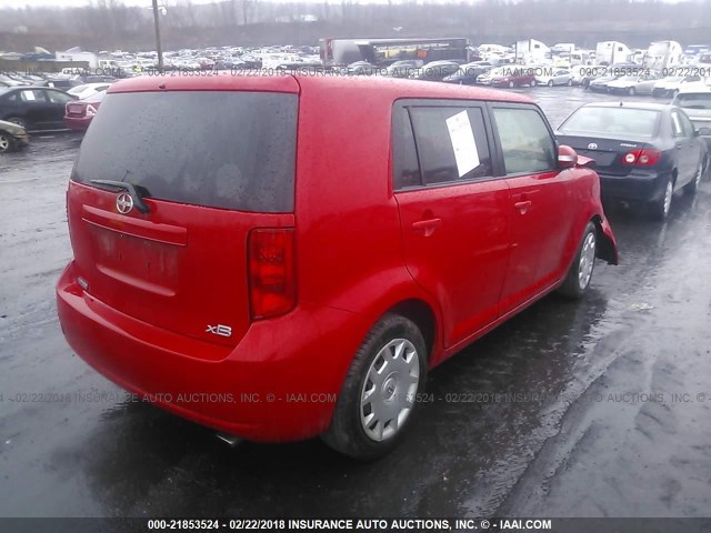 JTLKE50E191095957 - 2009 TOYOTA SCION XB RED photo 4