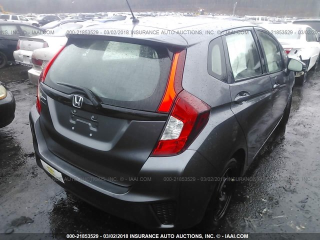 3HGGK5H53FM728733 - 2015 HONDA FIT LX GRAY photo 4