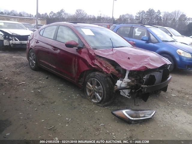 KMHD84LF6JU594147 - 2018 HYUNDAI ELANTRA SEL/VALUE/LIMITED RED photo 1