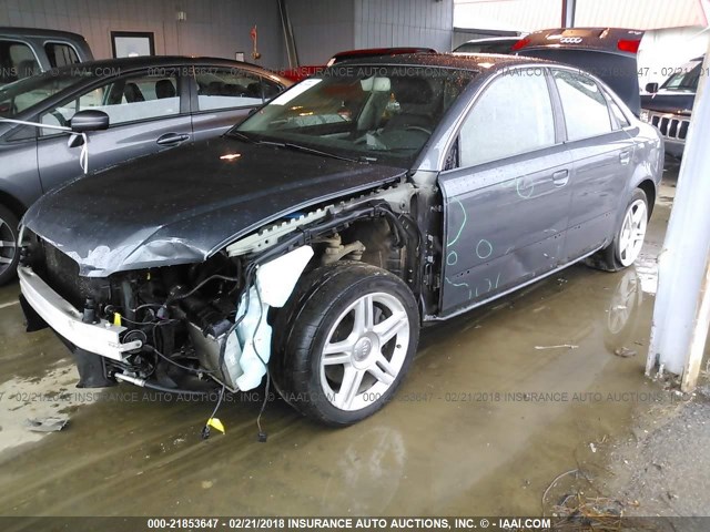 WAUDF78E98A071774 - 2008 AUDI A4 2.0T QUATTRO GRAY photo 2