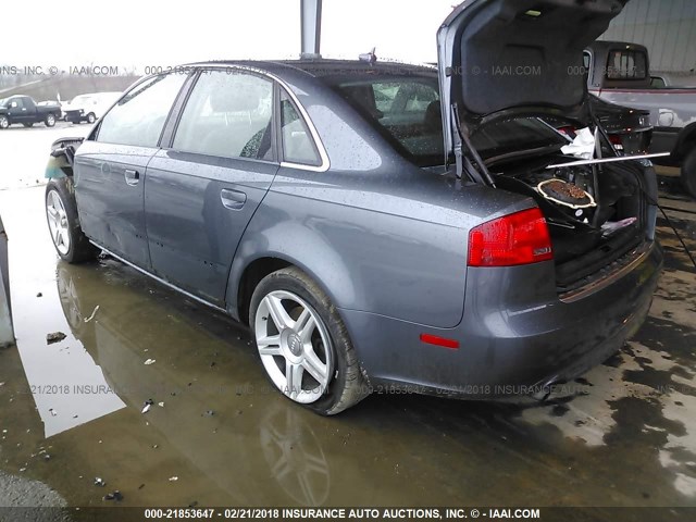 WAUDF78E98A071774 - 2008 AUDI A4 2.0T QUATTRO GRAY photo 3