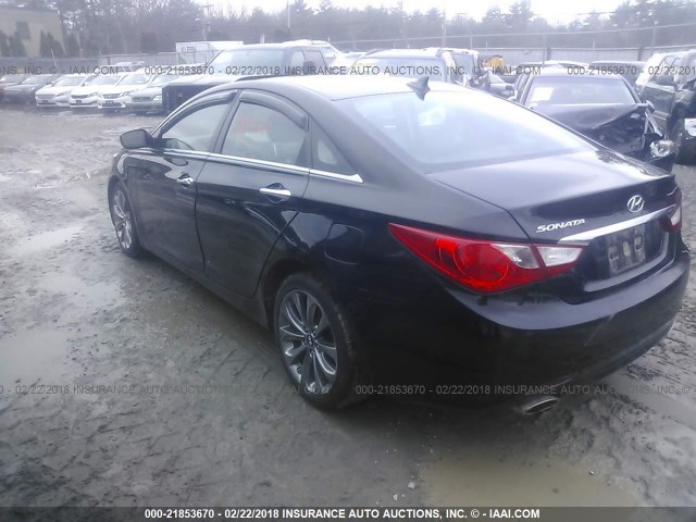 5NPEC4AC0BH262202 - 2011 HYUNDAI SONATA SE/LIMITED BLACK photo 3